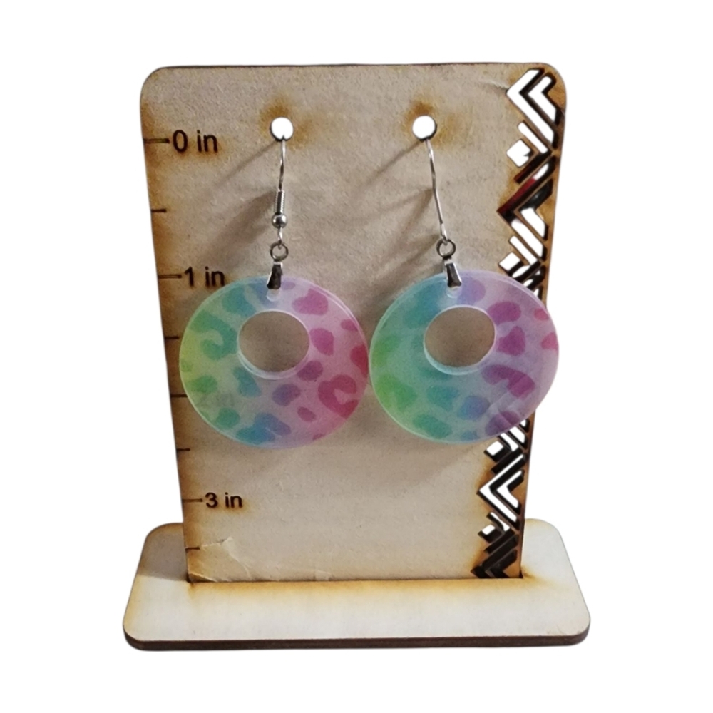 Pastel Safari Hoops Acrylic Drop Earrings
